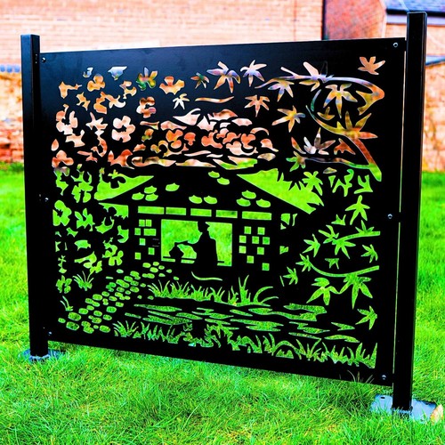 Garden metal fence - garden, panel
